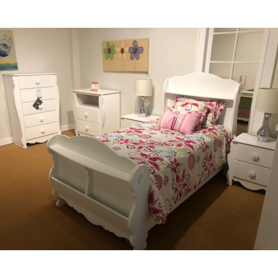 B140-63/95X190X25 WHITE BEDROOM SET